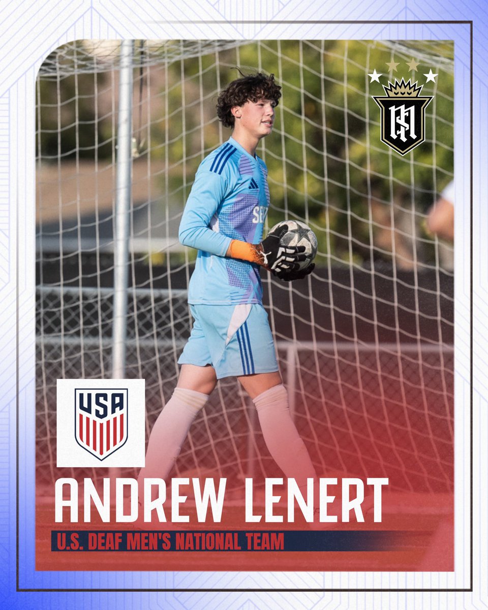 Called up‼️ 🇺🇸 

Congratulations to junior goalkeeper Andrew Lenert on being called up by the U.S. Deaf Men’s National Team! Best of luck as you begin training in preparation for the Deaflympics. 

#credo