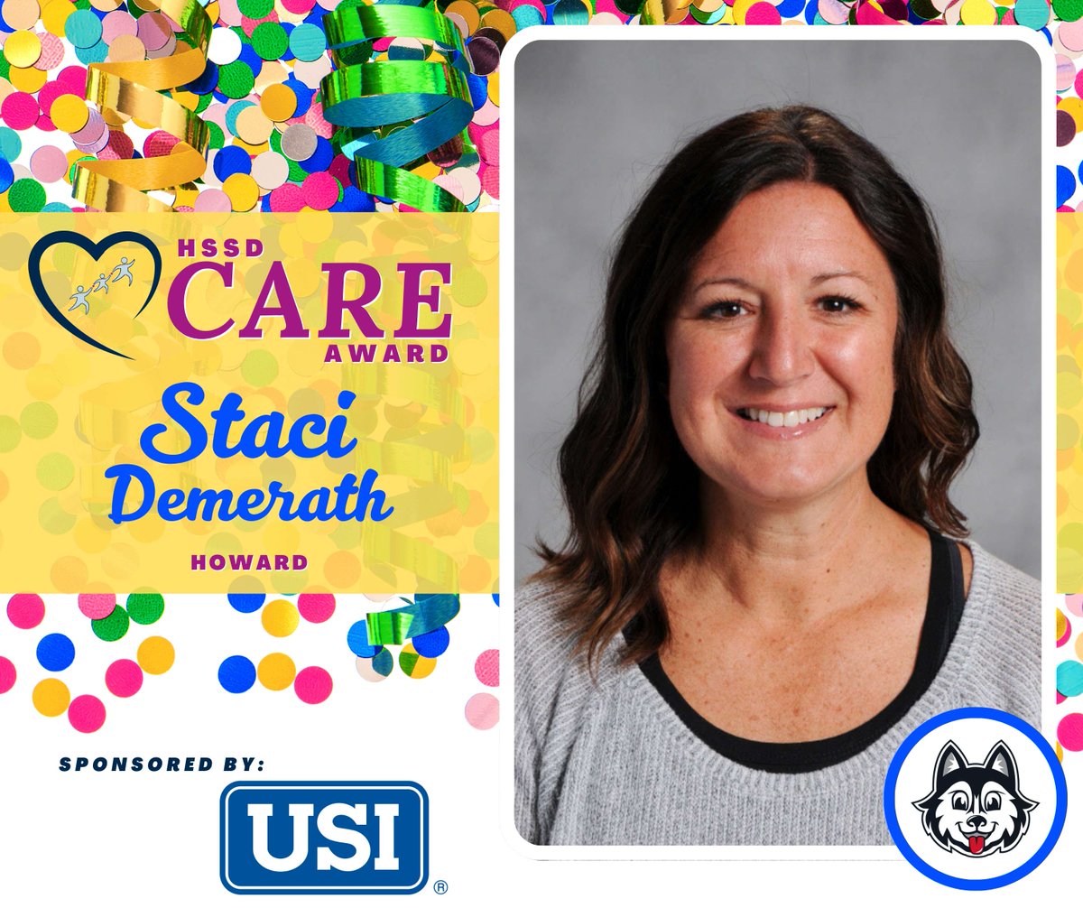 Howard-Suamico Schools (@hssd) on Twitter photo β€οΈ Congratulations to Staci Demerath, Physical Education Teacher, for being named the HSSD CARE Award recipient for Howard Elementary! Thank you for impacting the lives of our Howard Huskies. Thanks to USI for making this award possible! β€οΈ <a href="/howard_huskies/">Howard Huskies</a> @usiins β€οΈ Congratulations to Staci Demerath, Physical Education Teacher, for being named the HSSD CARE Award recipient for Howard Elementary! Thank you for impacting the lives of our Howard Huskies. Thanks to USI for making this award possible! β€οΈ <a href="/howard_huskies/">Howard Huskies</a> @usiins