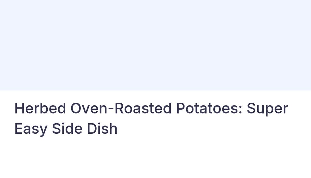 You can also try adding a bit of grated lemon zest or freshly chopped herbs like rosemary, thyme, or parsley for extra flavor.

 snappyliving.com/herbed-oven-ro…

#RoastedPotatoes #OvenRoastedPotatoes #PepperSmokedPaprika