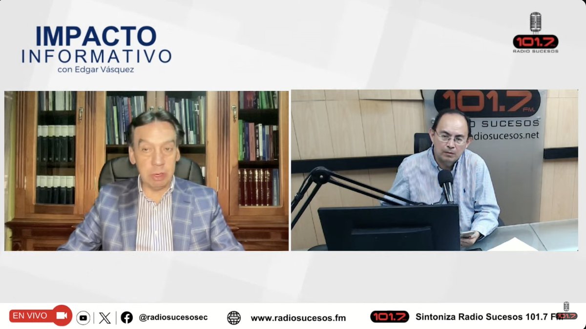 Radio Sucesos Ecuador (@radiosucesosec) on Twitter photo ⚫️<a href="/Elimpactoinform/">Impacto Informativo</a> junto a <a href="/e6vasquez/">Edgar Vásquez</a>| 🎙️ Pedro Velasco, asambleísta por Carchi, sobre la conclusión del periodo legislativo 2023-2025.
🗣️ “Cuando hay organismos técnicos especializados, como observatorios de la actividad legislativa, suelen medir el rendimiento por la cantidad ⚫️<a href="/Elimpactoinform/">Impacto Informativo</a> junto a <a href="/e6vasquez/">Edgar Vásquez</a>| 🎙️ Pedro Velasco, asambleísta por Carchi, sobre la conclusión del periodo legislativo 2023-2025.
🗣️ “Cuando hay organismos técnicos especializados, como observatorios de la actividad legislativa, suelen medir el rendimiento por la cantidad