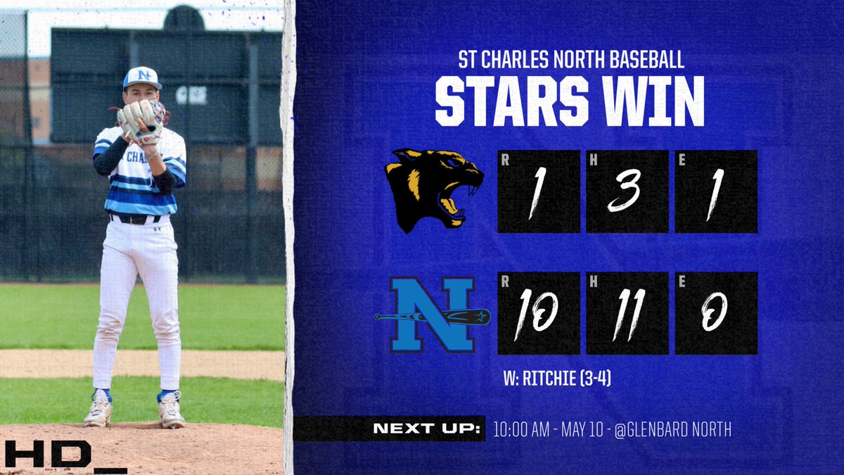 ST⭐️RS ⚾️ improves to 14-11 on the season and 8-6 in the Dukane Conference. #HD_