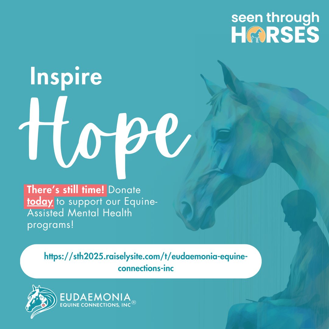 EEC_Inc's tweet photo. Will you help us bring healing to others through the power of horses?

Let’s keep the momentum going, together.

To donate or more information visit:
https://t.co/mCNn6YusPS

@EEC_Inc #SeenThroughHorses2025 #HorsesforMentalHealth #eudaemonia_equine_connections #EEC_Inc https://t.co/0FRyOV5d48