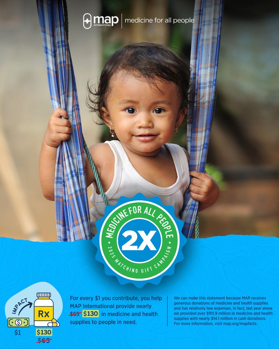 🚨 There is an urgent need for medicine. 🚨 Right now, you have the power to make 2X the impact.

⏳ The countdown is on! Every dollar you give between now and June 15 will be MATCHED — up to $250,000 — to send lifesaving medicine to people in crisis.

Don’t wait. Double your