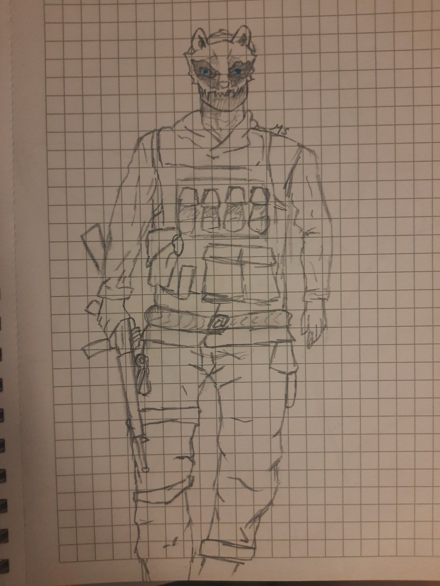 Shane_TheUndead's tweet photo. Old sketch of my call of duty oc, Timber https://t.co/g9v9gzKlll