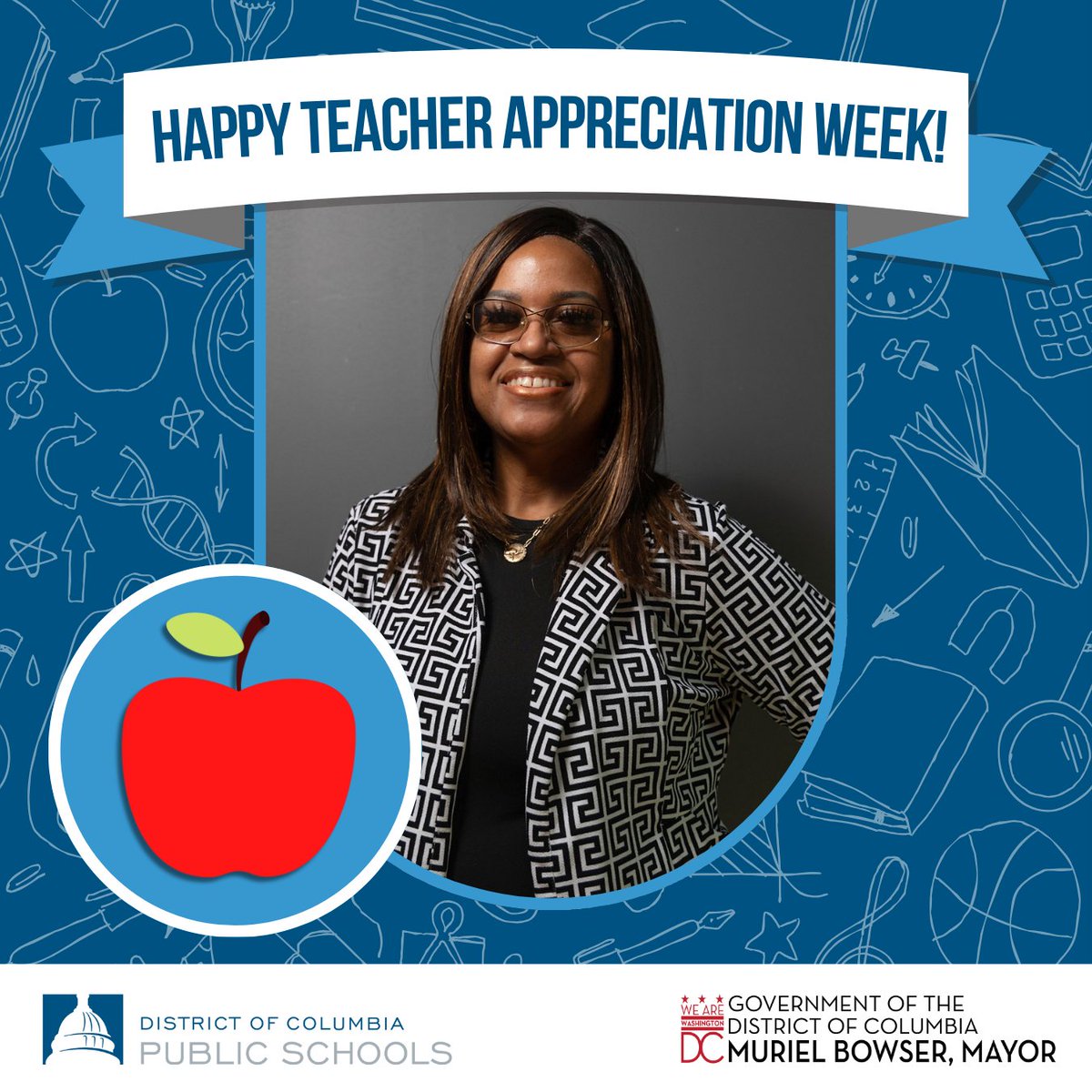 Chancellor Ferebee (@dcpschancellor) on Twitter photo Do you remember a teacher who changed your life?
At <a href="/dcpublicschools/">DC Public Schools</a>, we have 4,800+ teachers transforming the lives of students every day 💙🍎💙
Happy #TeacherAppreciationWeek to the best & a big shout-out to Dr. Wilson, who empowers the <a href="/CharlesHartMS/">Hart Middle School</a> Jets to SOAR ✈️ Do you remember a teacher who changed your life?
At <a href="/dcpublicschools/">DC Public Schools</a>, we have 4,800+ teachers transforming the lives of students every day 💙🍎💙
Happy #TeacherAppreciationWeek to the best & a big shout-out to Dr. Wilson, who empowers the <a href="/CharlesHartMS/">Hart Middle School</a> Jets to SOAR ✈️