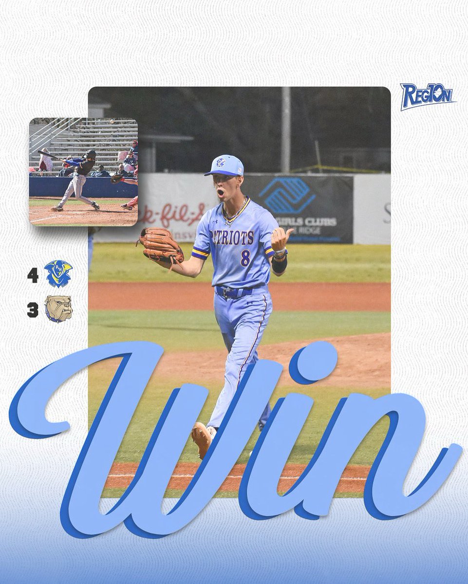 Patrick & Henry CC Athletics (@phccathletics) on Twitter photo #4 West <a href="/PHCC_Baseball/">P&HCC Baseball</a> takes down #1 East Pitt CC in a thrilling 9-inning battle, 4-3! ๐ฅ
The Patriots advance to face #3 East Bryant & Stratton in Game 7 tomorrow (5/10) at 4:00 PM.
#PHamily #4 West <a href="/PHCC_Baseball/">P&HCC Baseball</a> takes down #1 East Pitt CC in a thrilling 9-inning battle, 4-3! ๐ฅ
The Patriots advance to face #3 East Bryant & Stratton in Game 7 tomorrow (5/10) at 4:00 PM.
#PHamily