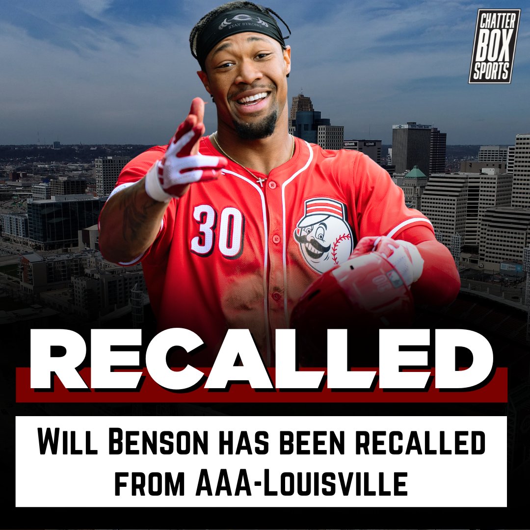 CBoxSports's tweet photo. Will Benson is back!

Benson hit .289/.377/.521 in 31 games at AAA with 7 HR and 29 RBI.

#Reds https://t.co/CRrjlAQz9n