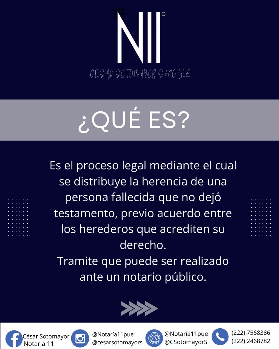 ¿Falleció un familiar sin dejar testamento?
¡En la Notaría Pública No.11 te ayudamos!
Atención profesional, orientación clara y acompañamiento en todo el proceso.
📷 Contáctanos para más información.
📷 22-22-56-83-86 / 22-22-46-87-82