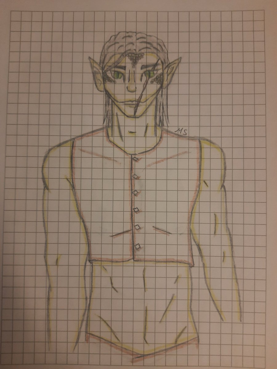 Shane_TheUndead's tweet photo. Basic drawing of my Yuan-Ti https://t.co/PdZ0iEAP30