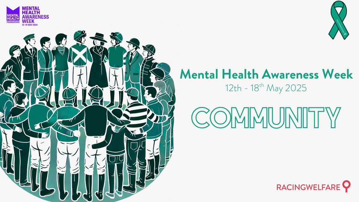 Today is the start of #MentalHealthAwarenessWeek &amp; this year the theme is Community

Our aim is to normalise conversations about mental health &amp; encourage those in the sport to take action for their mental health, or for that of others around them

racingwelfare.co.uk/mhaw-2025 #MHAW25
