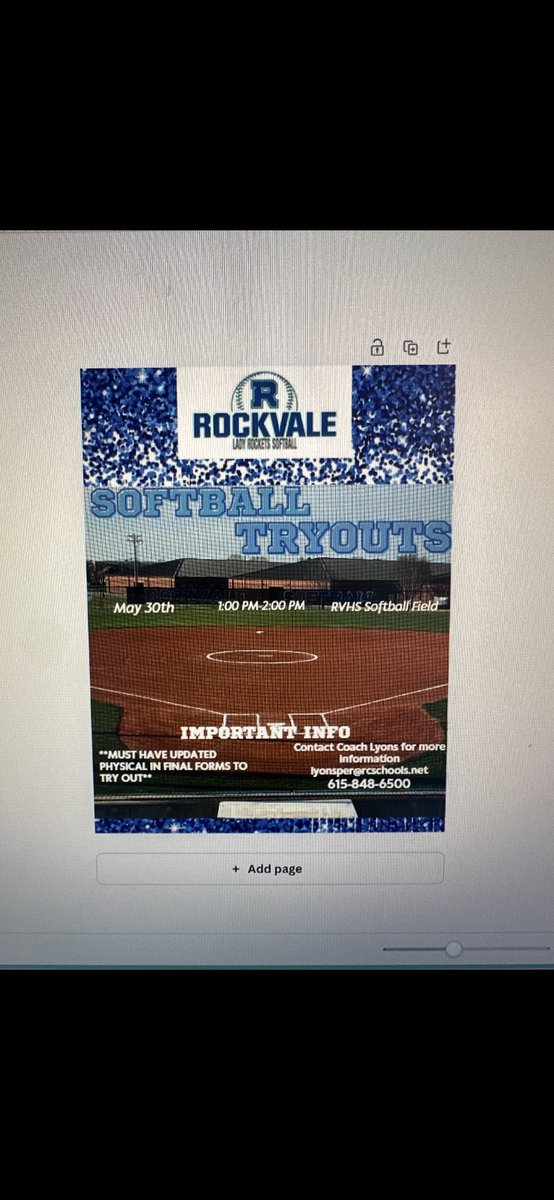 Rockvale Softball tweet media