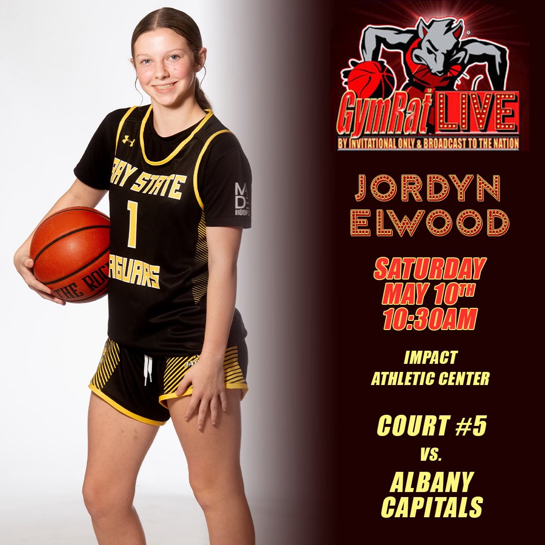 Jordyn Elwood (@elwoodjordyn) on Twitter photo Can’t wait to compete with my <a href="/BayStateJags/">Bay State Jaguars</a> teammates this weekend at GYM RAT LIVE! Here’s our first game in the bracket play event! Can’t wait to compete with my <a href="/BayStateJags/">Bay State Jaguars</a> teammates this weekend at GYM RAT LIVE! Here’s our first game in the bracket play event!