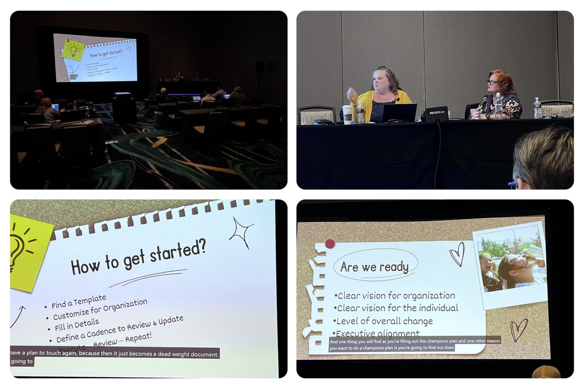 Mark Ka$hman 🧔🏻♂️ (@mkashman) on Twitter photo 🤔 Dropped by the “Building an internal Champion Program to Help Drive User Adoption” workshop with champs-themselves, @JenniferMason and <a href="/TamaraBred/">TamaraBred</a> 🏆
📎 Explain the why
📎 Remember your audience
📎 Leadership buy in
📎 Plan > Deliver > Rinse > Repeat
#M365Con 👥 🤔 Dropped by the “Building an internal Champion Program to Help Drive User Adoption” workshop with champs-themselves, @JenniferMason and <a href="/TamaraBred/">TamaraBred</a> 🏆
📎 Explain the why
📎 Remember your audience
📎 Leadership buy in
📎 Plan > Deliver > Rinse > Repeat
#M365Con 👥