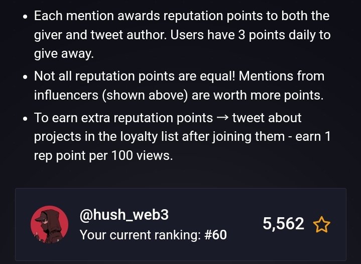 Hush (@hush_web3) on Twitter photo 𝗜𝗳 𝘆𝗼𝘂 𝗻𝗲𝗲𝗱 1000 $Rep points
Interact here for max points 🔰🔰
1 Like = 1 $REP 
1 RT = 1 $REP
1 Comment <a href="/GiveRep/">GiveRep</a> =  1 $REP
Follow everyone who RTs, let’s help each other grow. 👥 𝗜𝗳 𝘆𝗼𝘂 𝗻𝗲𝗲𝗱 1000 $Rep points
Interact here for max points 🔰🔰
1 Like = 1 $REP 
1 RT = 1 $REP
1 Comment <a href="/GiveRep/">GiveRep</a> =  1 $REP
Follow everyone who RTs, let’s help each other grow. 👥