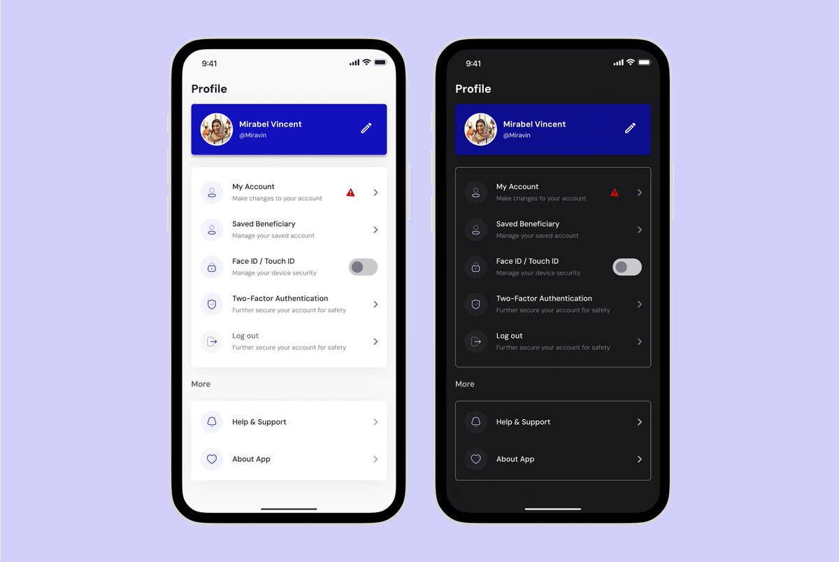 Day 5 of my 20-Day UI Challenge
Designed a clean &amp; modern mobile profile page – in both dark &amp; light mode

Simple, fast, user-focused.

#UIUX #UIDesign #MobileAppUI #DarkMode #FigmaDesign #UXDesign #DesignChallenge #Day5