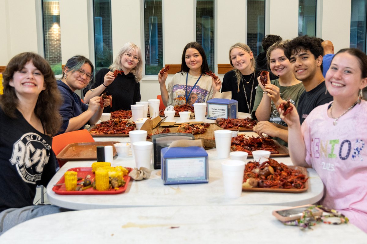 LSMSA's tweet image. The storms that blew through on Tuesday couldn't stop us from celebrating the end of the year with a proper #crawfish boil—we just had to move it indoors! 😍 Thanks to everyone who pitched in to make it a success.