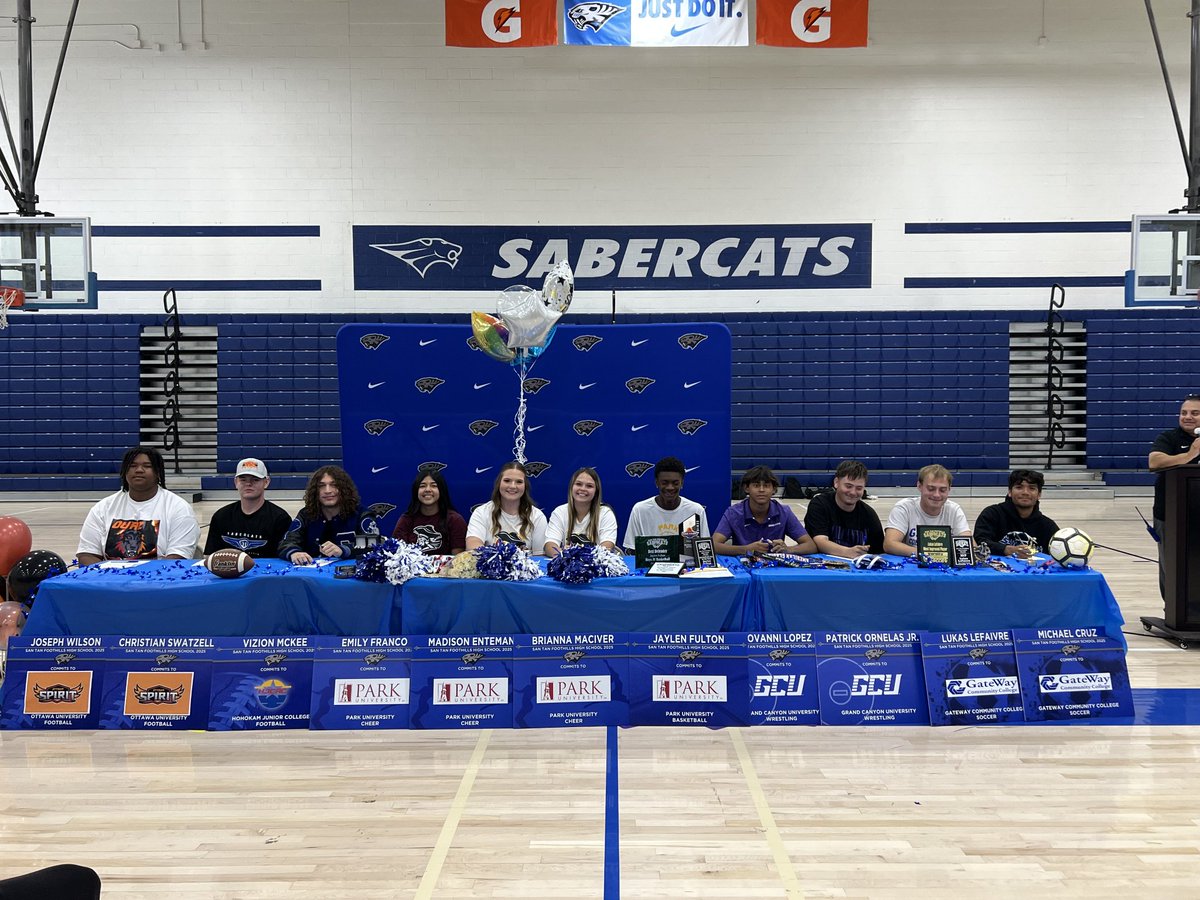 Congratulations to our seniors who will be continuing their athletic and academic careers.