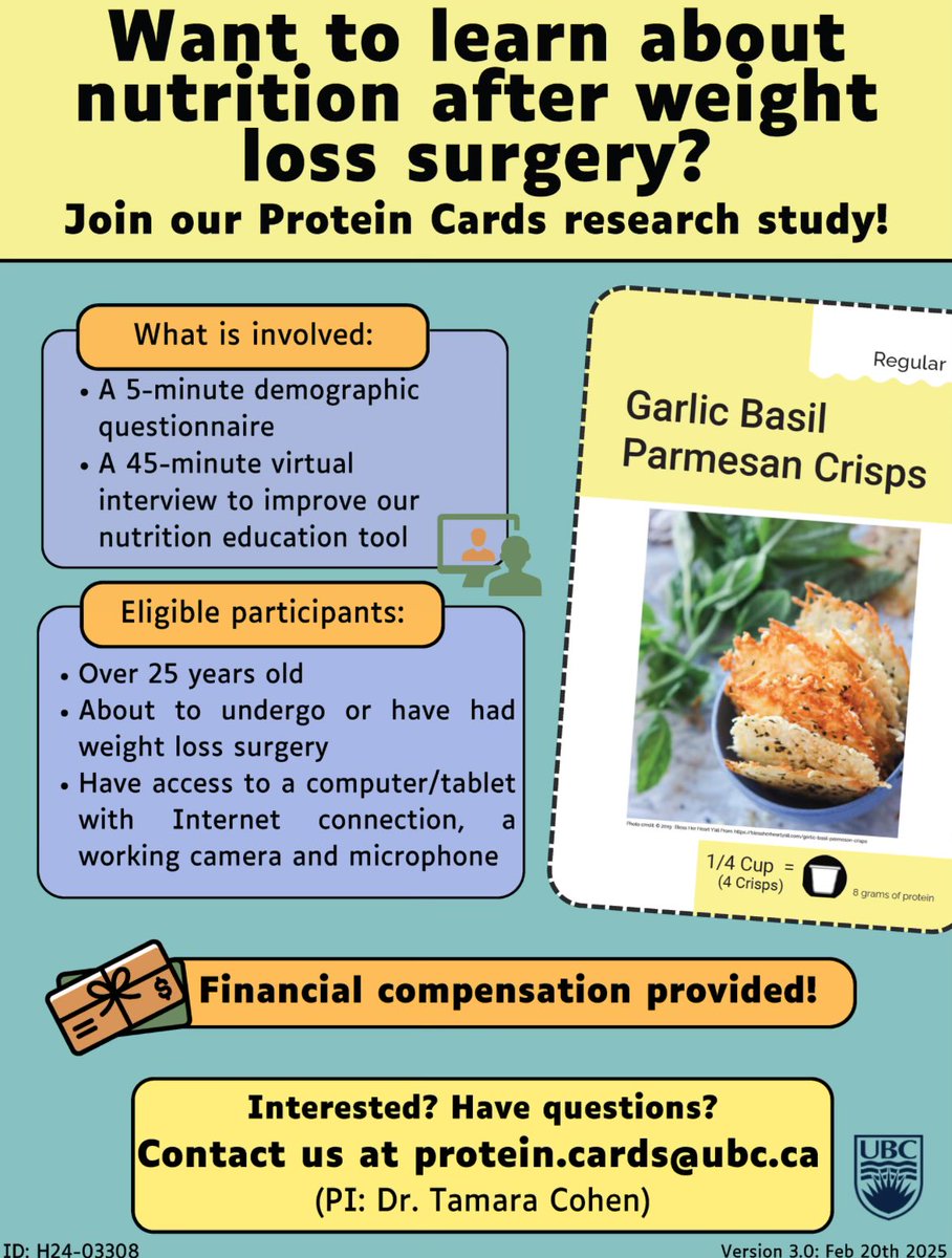Jennifer Brown (@thebariatricrd) on Twitter photo Have you had or are having metabolic bariatric surgery?
Check out this study 👇
<a href="/TamCohenPhDRD/">Tamara Cohen, PhD, RD</a> and Patricia Acosta #ProteinCards #Nutrition #UBC #MBS #MetabolicBariatricSurgery Have you had or are having metabolic bariatric surgery?
Check out this study 👇
<a href="/TamCohenPhDRD/">Tamara Cohen, PhD, RD</a> and Patricia Acosta #ProteinCards #Nutrition #UBC #MBS #MetabolicBariatricSurgery