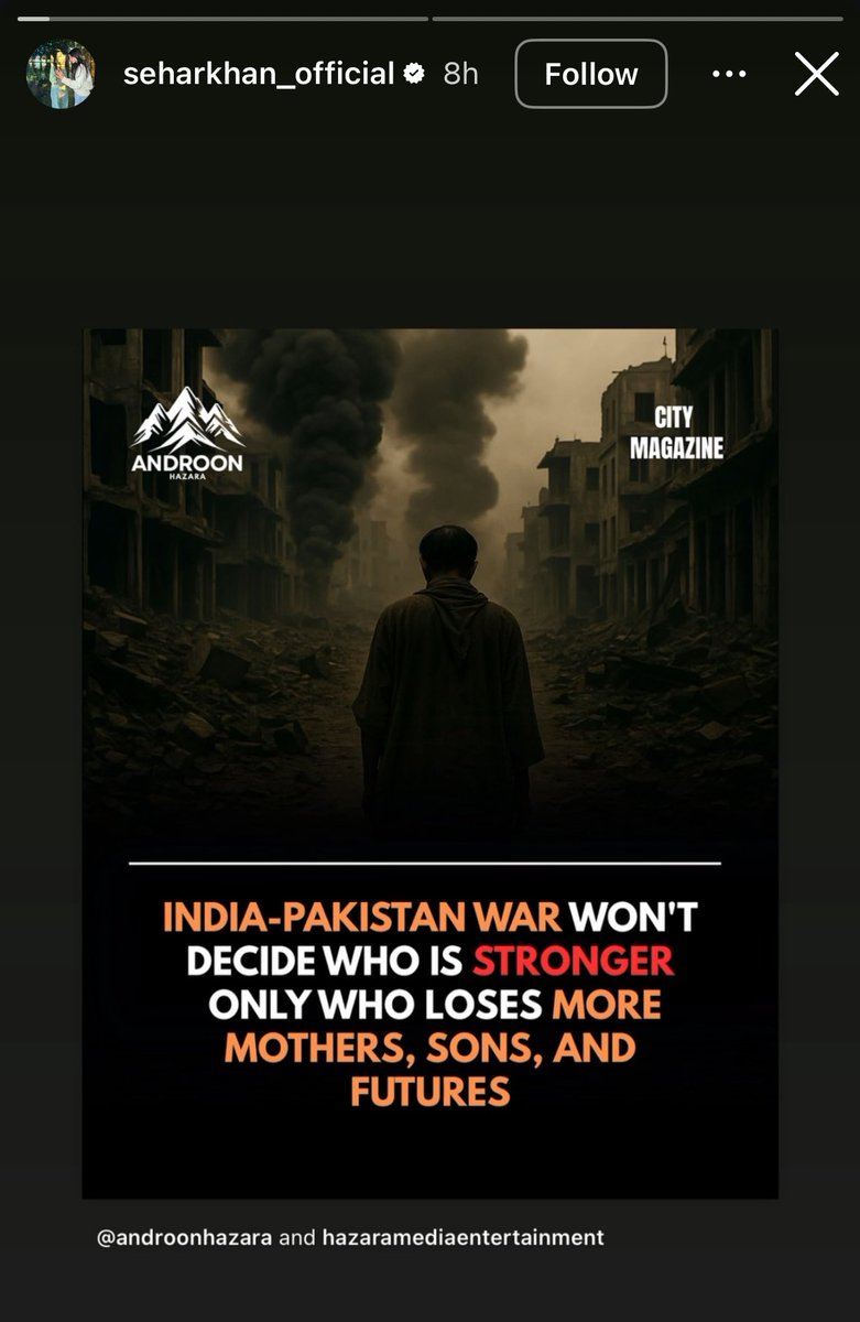 From - “We won’t just shoot you down. We’ll remind you what standing against Pakistan costs” to being worried about who’s going to lose more people?

What does she want lmao