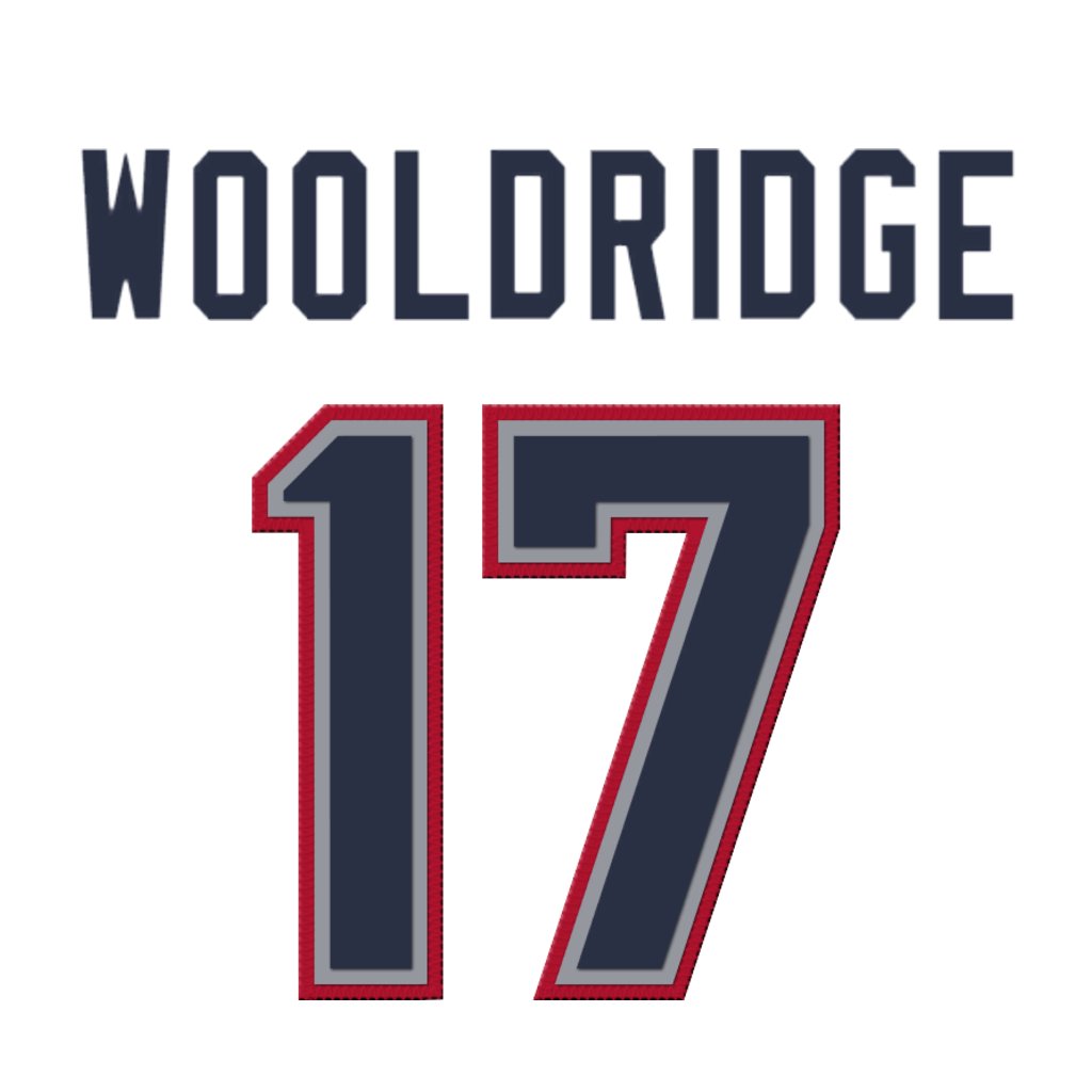NFL Jersey Numbers (@nfl_jersey_num) on Twitter photo New England Patriots QB Ben Wooldridge (<a href="/Bwool8/">Ben Wooldridge</a>) is wearing number 17. Currently shared with Bryce Baringer. #NEPats New England Patriots QB Ben Wooldridge (<a href="/Bwool8/">Ben Wooldridge</a>) is wearing number 17. Currently shared with Bryce Baringer. #NEPats