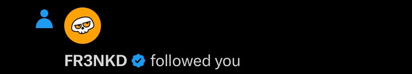 I’ve made it! <a href="/FR3NKD/">FR3NKD</a> followed me!