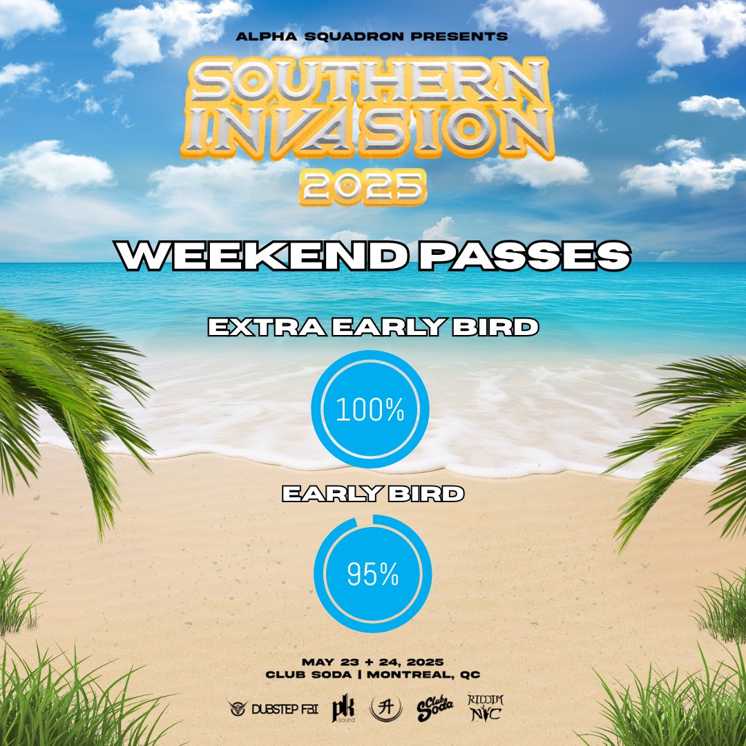 ☀️ TICKET UPDATE ☀️

Tickets are flying — Limited single-day and weekend passes remain, don’t wait! 🎟️ #SI2025

Gather your squad and join us at the summer Riddim Olympics 🏅 in just under 2 weeks! 🏝️