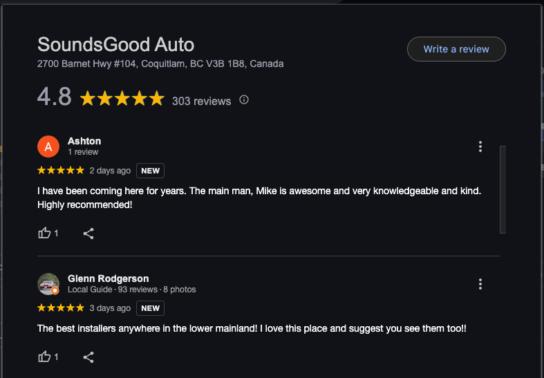soundsgoodauto's tweet photo. 🌟🛠️ Friday Feedback – 5-Star Vibes Across the Board! 💬🔊
This week, customers from Coquitlam, Chilliwack, and Burnaby all dropped some serious love — and we’re feelin’ it!
From longtime loyalty to first-time visits, your feedback keeps us fired up to deliver nothing but the best. 🔧🙌

💬 “The best installers anywhere in the Lower Mainland! I love this place…” – Glenn R. (Coquitlam)
💬 “Mike is awesome — very knowledgeable and kind.” – Ashton (Coquitlam)
💬 “Got me right in and made sure I left with music on my Harley!” – John B. (Chilliwack)
💬 “Rueben and Ben were super helpful... wires cleanly hidden... app explained.” – Sav L. (Burnaby)
💬 “Excellent service and work from Ruben and the team!” – Kenny S. (Burnaby)

No matter which SoundsGood location you visit — expect the same 5-star service that keeps our community rolling with confidence and killer sound. 🚘🔥
#FridayFeedback #SoundsGoodService #CoquitlamChilliwackBurnaby #CustomerLove #5StarTeam #CarAudioExcellence #SoundsGoodAuto