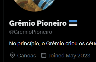 GremioPioneiro's tweet photo. @almf1903 @ernestoanulador @karolpolistchuk kkkkk morango burro, meu perfil é de 2023, aí veio esse colorado copião em 2024 e me copiou! Grêmio cria Inter copia #surreal #jamais #comparem https://t.co/Jd4wBjNf4u