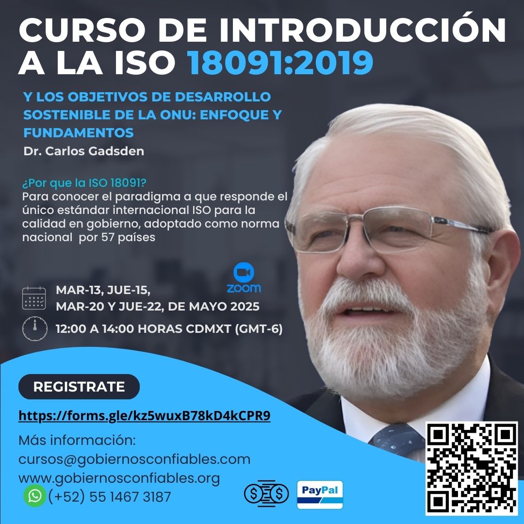 CURSO DE INTRODUCCIÓN A LA ISO 18091:2019
Inicio: martes, 13 de mayo 2025

¡NO TE LA PIERDAS!
Regístrate: 
forms.gle/kz5wuxB78kD4kC…