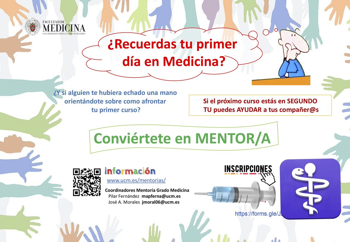 José A. Morales-García 👨🔬 🍉🍉 (@drastrocyte) on Twitter photo 🩺 ALUMNOS de MEDICINA<a href="/unicomplutense/">Complutense</a> que el año que viene curséis SEGUNDO.
🤝¿Os apetece echar una mano, el próximo curso, a vuestros compañeros de primero?
Info y selección candidatos el 21 de mayo a las 15h en aula docente del Dpto. Biología Celular e Histología. 🩺 ALUMNOS de MEDICINA<a href="/unicomplutense/">Complutense</a> que el año que viene curséis SEGUNDO.
🤝¿Os apetece echar una mano, el próximo curso, a vuestros compañeros de primero?
Info y selección candidatos el 21 de mayo a las 15h en aula docente del Dpto. Biología Celular e Histología.