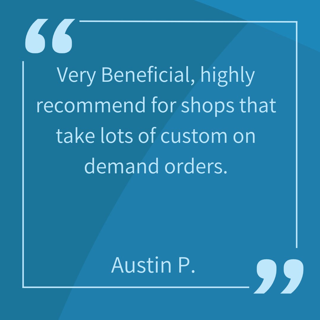 Do custom on-demand orders stress your team? 😩
Austin P. says shopVOX makes a huge difference.
👉 “Very beneficial, highly recommend for shops that take lots of custom on demand orders.”
Try it and see.
#shopVOX #PrintShopSoftware #CustomOrders #EfficiencyTools