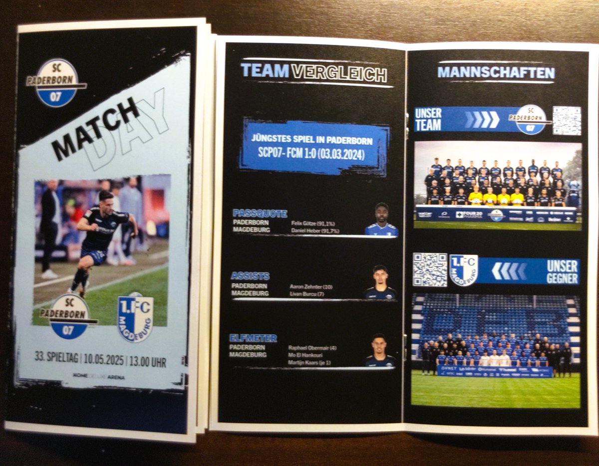 fussballarchiv1's tweet image. Für das morgige Spiel der #2bundesliga zwischen SC Paderborn 07 und dem 1. FC Magdeburg haben wir den digitalen Spieltagsflyer in die analoge Welt überführt. Für Interessenten sind wir morgen im Stadion ansprechbar. #EINMALIMMER #programmheft