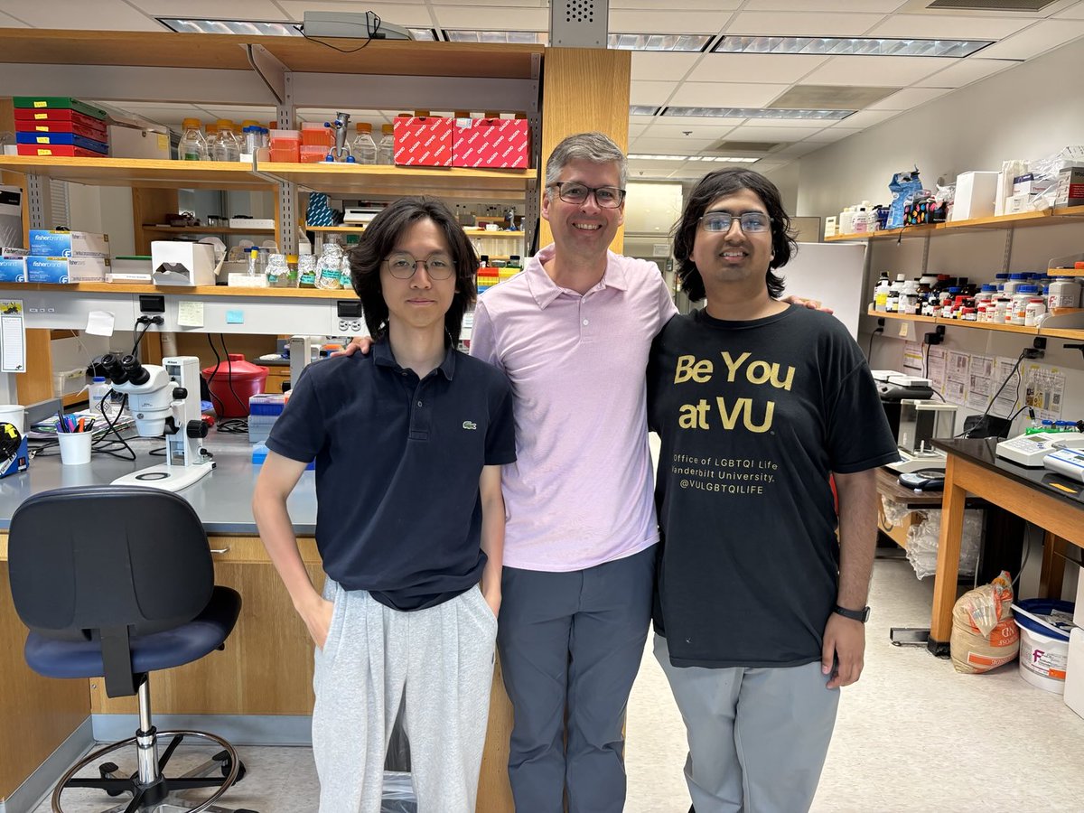 VandyBugs's tweet image. Also leaving my lab @VanderbiltU are two talented undergrads on their way to PhD and MSTP programs: Seokin Yang and Saksham Saksena. Thank your for being key members of the team and best wishes! #VU2025