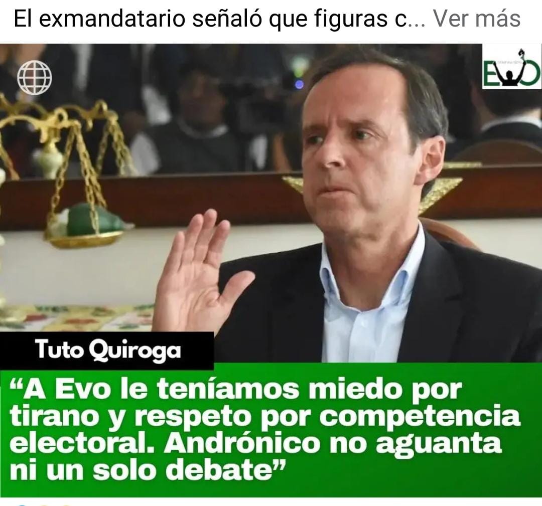 NardaAlvarez10's tweet photo. 💥EVO MORALES AYMA ES UN ANIMAL POLÍTICO ADMIRABLE 💥
MUCHOS LE TEMEN O LE TIENEN ENVIDIA.
TUVIERON LA OPORTUNIDAD PERO NO HICIERON NADA
#EvoVisionario
#EvoProgreso
#EvoCumpleNiUnPasoAtrás
#ObrasEstrella
👇 https://t.co/Ge4Mk5cUtR