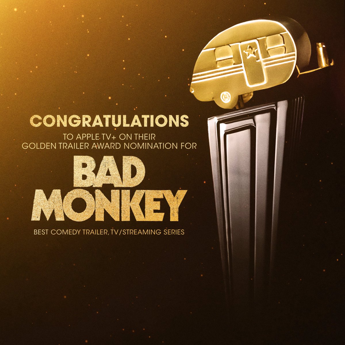 InSyncPLUS's tweet image. Viva Vince! It’s good to be bad.
InsyncPlus thanks our creative partners at Apple TV+ for a great collaboration on Bad Monkey — nominated for Best Comedy Trailer (TV/Streaming Series).🐒 @AppleTV