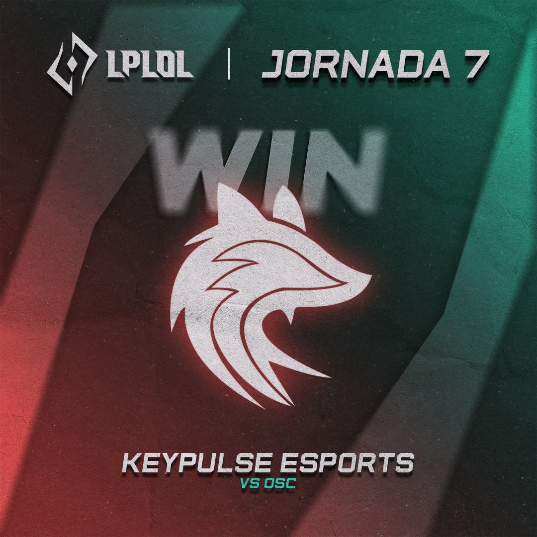 LPLOL (@lplol_pt) on Twitter photo Os <a href="/KeypulseEsports/">Keypulse Esports</a> levam a vitória e abrem a possibilidade para um empate entre três equipas para o 4º lugar 😱
#LPLOL #LoLnaRTP Os <a href="/KeypulseEsports/">Keypulse Esports</a> levam a vitória e abrem a possibilidade para um empate entre três equipas para o 4º lugar 😱
#LPLOL #LoLnaRTP