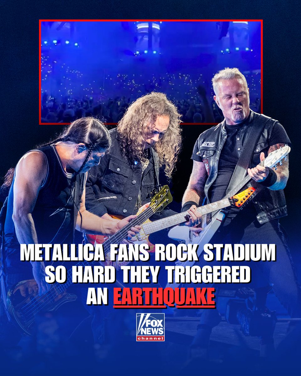 ENTER SANDMAN: A Metallica concert literally shook the earth — registering on the Richter scale as the Virginia crowd rocked out to the band’s legendary anthem.