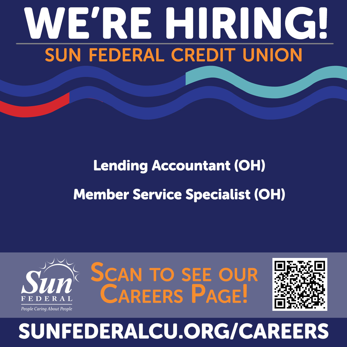 We're still looking for a few more exceptional people to join our team! Learn more about us or apply by visiting our website at sunfederalcu.org/resources/care… or calling 800.786.0945! #careers #nowhiring #hiring
