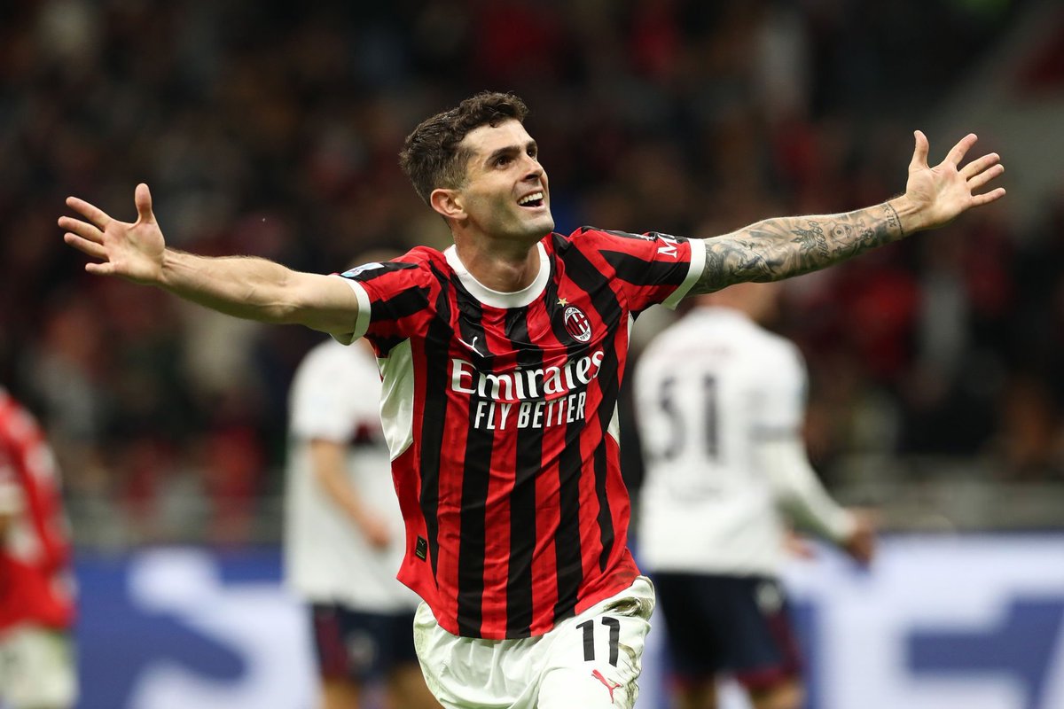 MILANOPIC's tweet photo. Christian Pulisic #MilanBologna https://t.co/NjhIeQS3H5