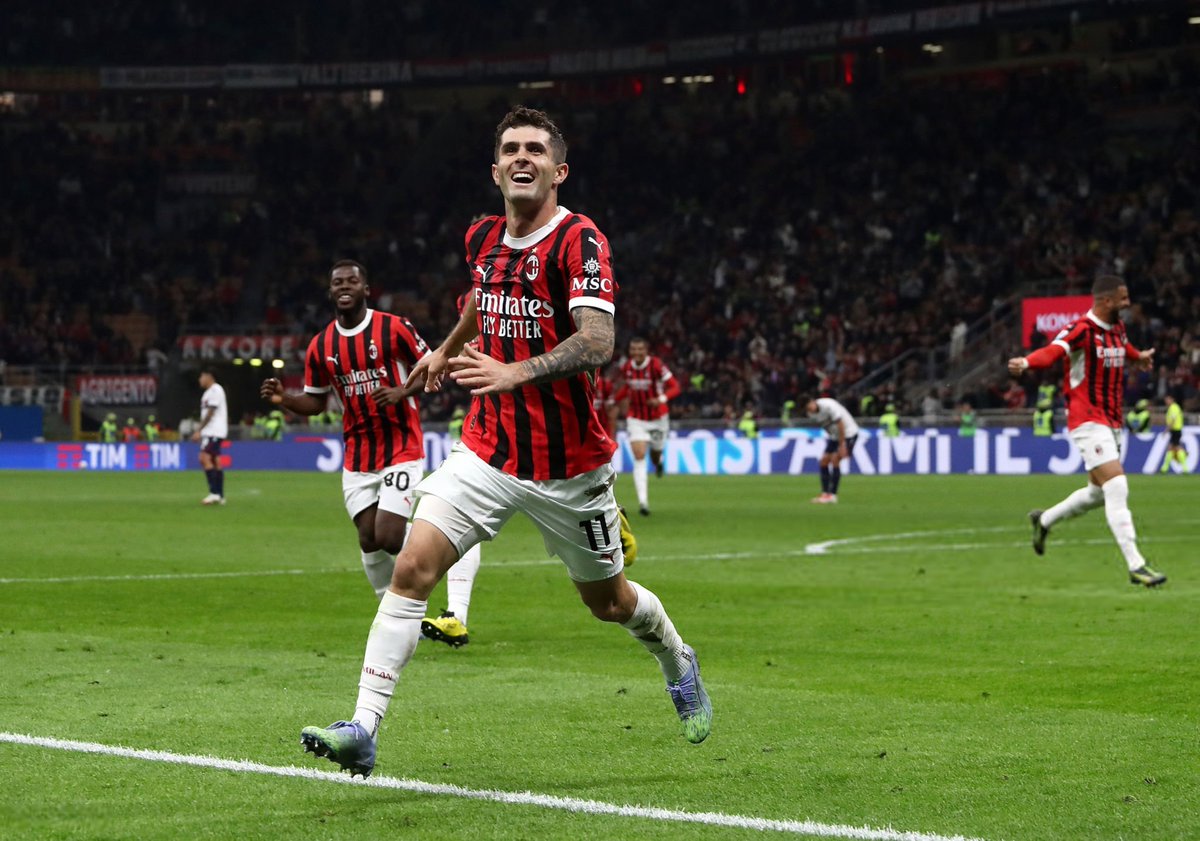 MILANOPIC's tweet photo. Christian Pulisic #MilanBologna https://t.co/NjhIeQS3H5