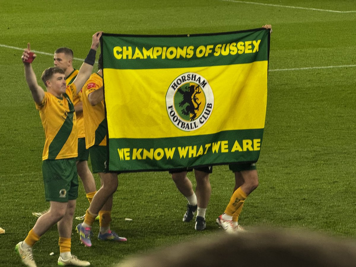 robbiedunc_'s tweet photo. Champions Again 🏆 what a team 🐝 @HorshamFC https://t.co/uJvUyzl78J