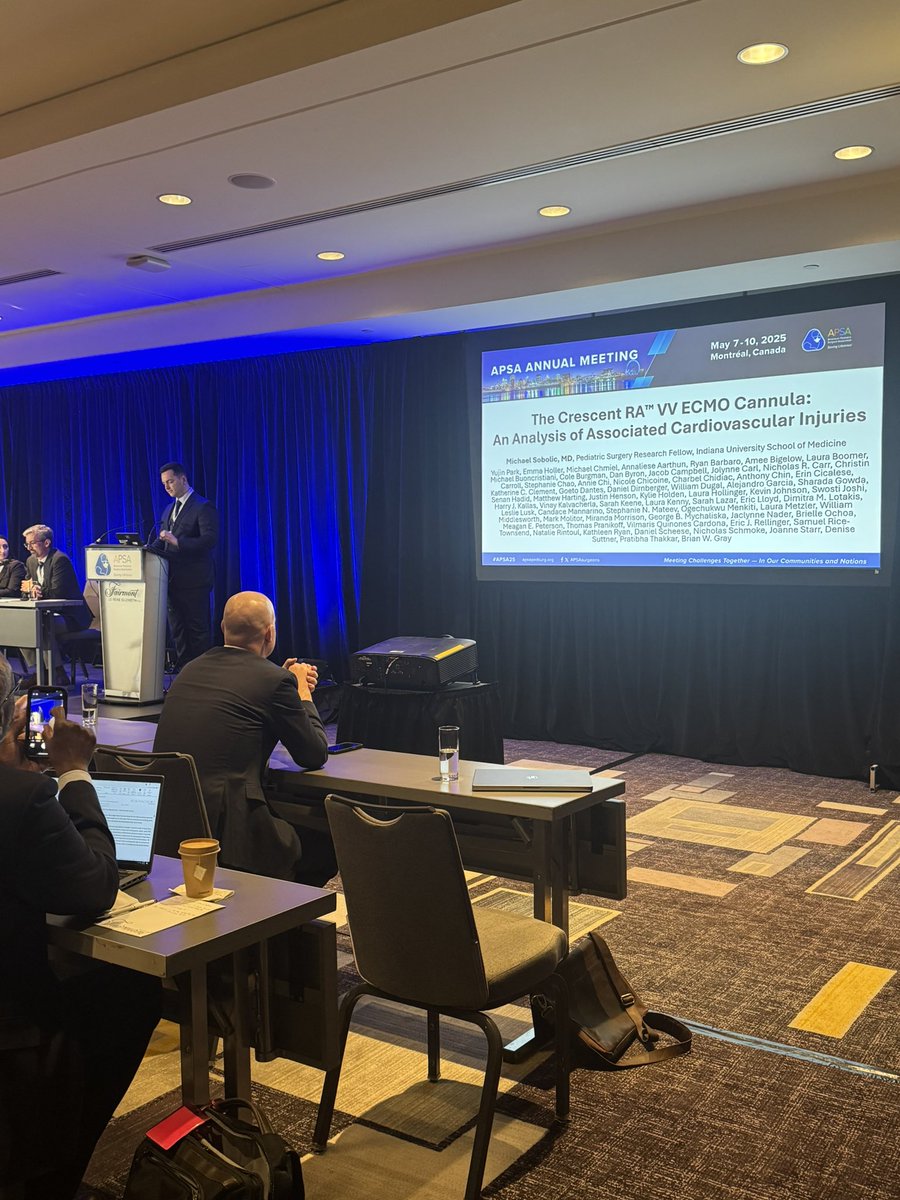 Jasmine (Lee) Ivory, MD (@drjasmine_md) on Twitter photo Great presentation by Dr. Michael Sobolic on a multi-center study of pediatric patients on VV ECMO using the Crescent RA cannula. Cardiovascular injuries were rare but often linked to cannula migration—highlighting the need for precise placement. #APSA2025 #ECMO <a href="/APSASurgeons/">APSA Surgeons</a> Great presentation by Dr. Michael Sobolic on a multi-center study of pediatric patients on VV ECMO using the Crescent RA cannula. Cardiovascular injuries were rare but often linked to cannula migration—highlighting the need for precise placement. #APSA2025 #ECMO <a href="/APSASurgeons/">APSA Surgeons</a>