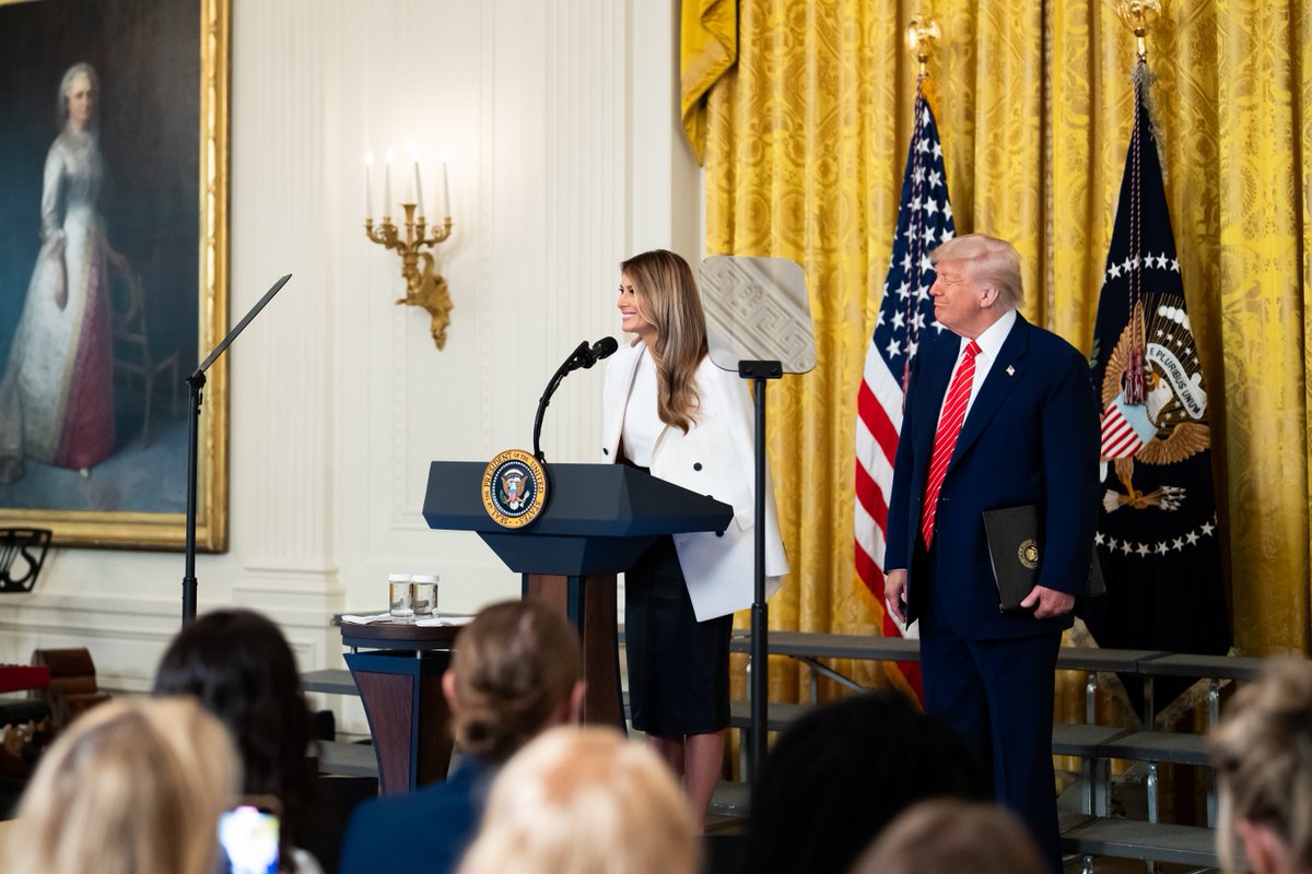 The White House (@whitehouse) on Twitter photo President Trump & First Lady Melania Trump honor Military Mothers at the White House.❤️
'Military mothers and America — together — have developed an extraordinary parallel journey. They are filled with stories of personal sacrifice, determination, loss, and healing.' - <a href="/FLOTUS/">First Lady Melania Trump</a> President Trump & First Lady Melania Trump honor Military Mothers at the White House.❤️
'Military mothers and America — together — have developed an extraordinary parallel journey. They are filled with stories of personal sacrifice, determination, loss, and healing.' - <a href="/FLOTUS/">First Lady Melania Trump</a>