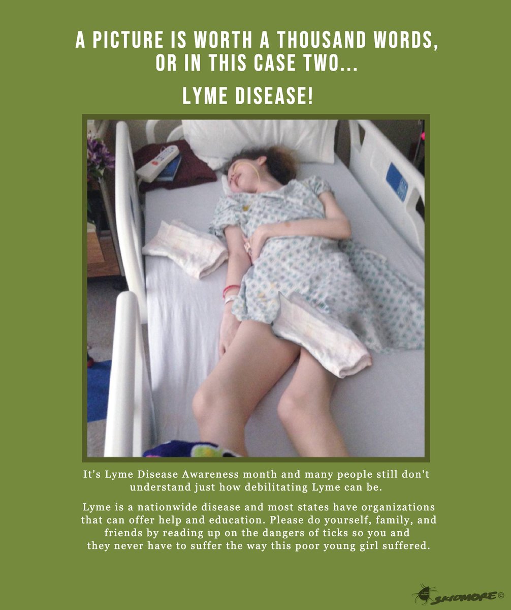 Over the yrs. Lyme loonies has used humor to advocate for #Lymedisease I am not sugar coating this one but rather showing the severity of what a #Tick bite can do to one.

Thankfully she is doing well &amp; living life. 

I want to thank she &amp; her mother for letting me use this. 💚🙏