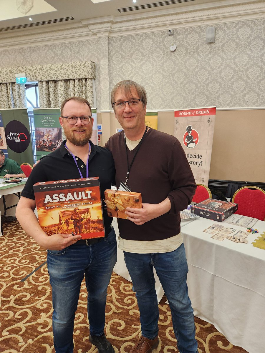Day 1 Punched con over... Today I met Jim live for the first time. He did a fabulous job editing the Assault rules for Red Horizon 41. I finally got to thank him in person. We wouldn't have got this far without you. Thank you.