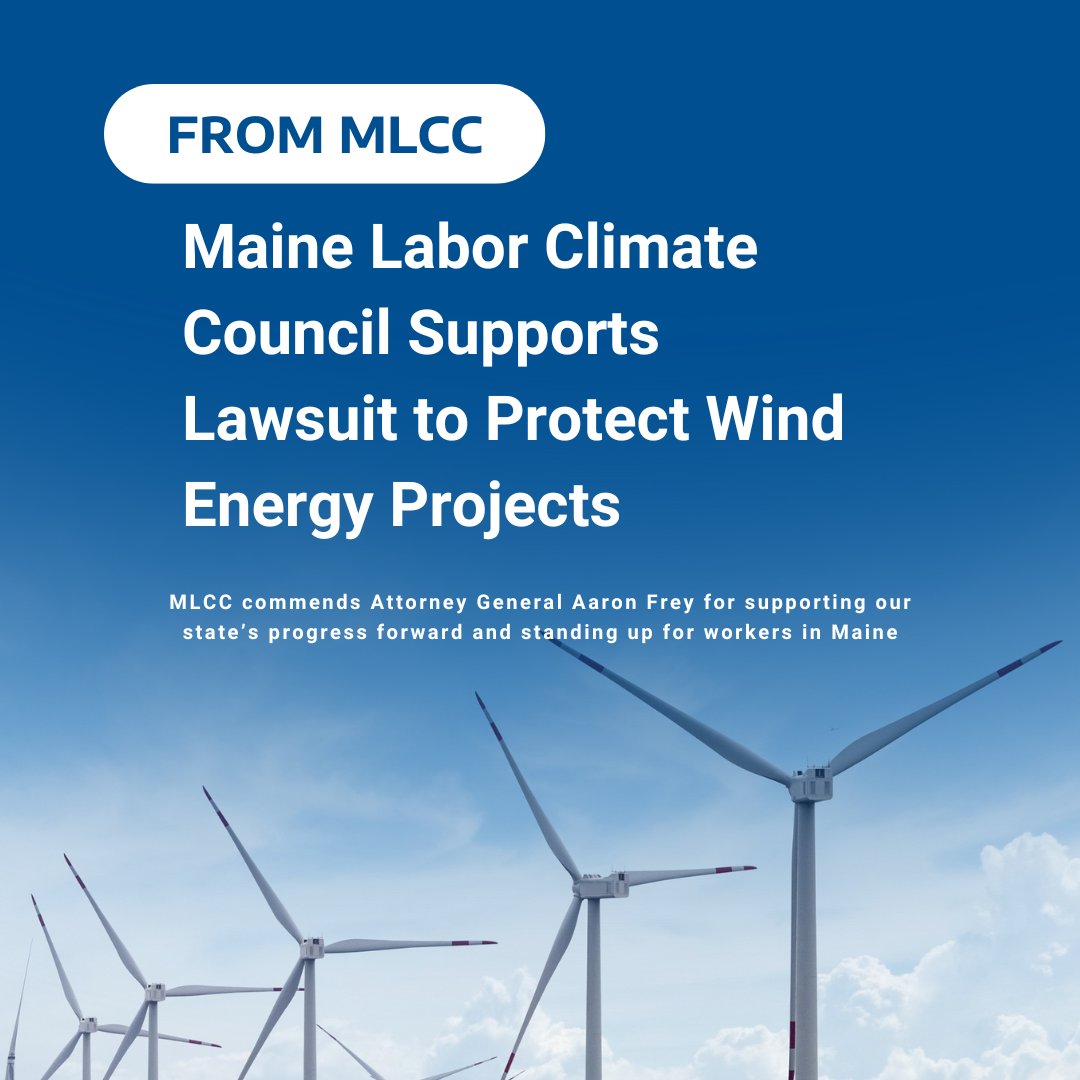 ME_LaborClimate's tweet image. This week, 17 states, including Maine, sued the Trump administration over its halting of permits for
wind energy projects.
Read more: ⬇️
bit.ly/3GOzuI7
