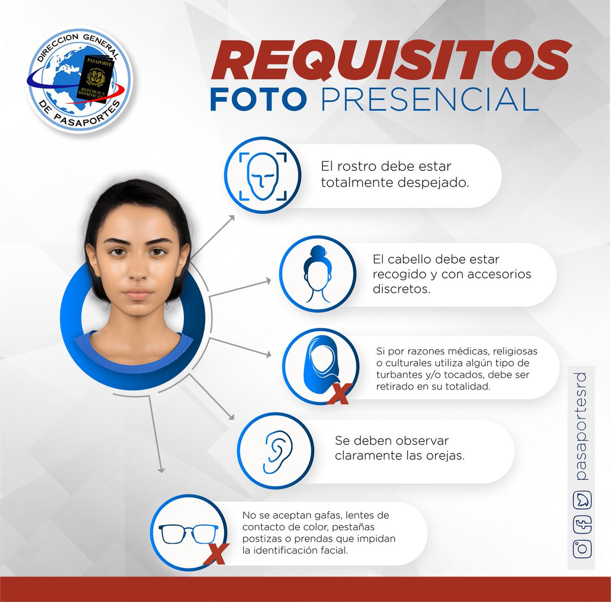 ¿Quieres obtener la foto ideal en tu proceso de pasaporte?📸

Queremos que tengas estos puntos pendientes, para que cumplas con todos los requisitos y así evitar retrasos en tu trámite cuando visites nuestra oficina .

Aquí te dejamos unas recomendaciones para obtener la foto