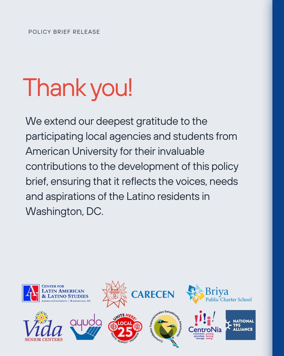 📣 We are pleased to share our policy brief, Advancing Equity for the Latino Community in Washington, DC. 

📢 Let’s urge elected officials to prioritize policies that advance equity for Latino residents in DC.

🔗 Read the Full Policy Brief →

carecendc.org/dc-latino-comm…