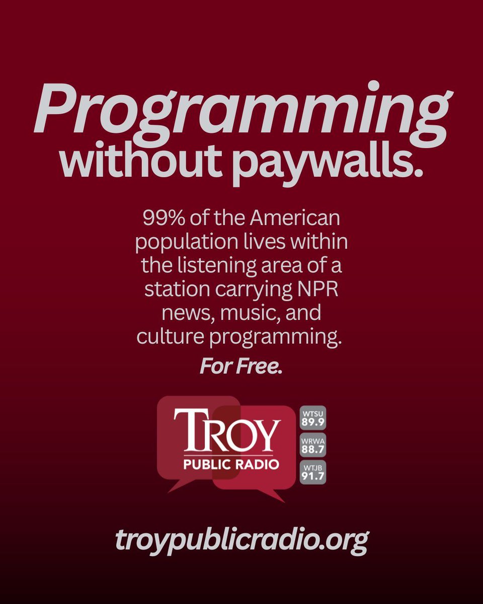 Support Public Media. Support TROY Public Radio. troypublicradio.org