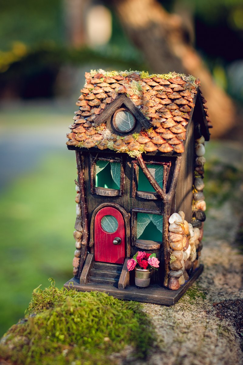 I stumbled across some of my older art pieces in a moving box and decided that it's time to let go of them -- starting with this little fairy house I made circa 2018. This project was deeply personal to me because I made it during one of the hardest periods of my life, when I was